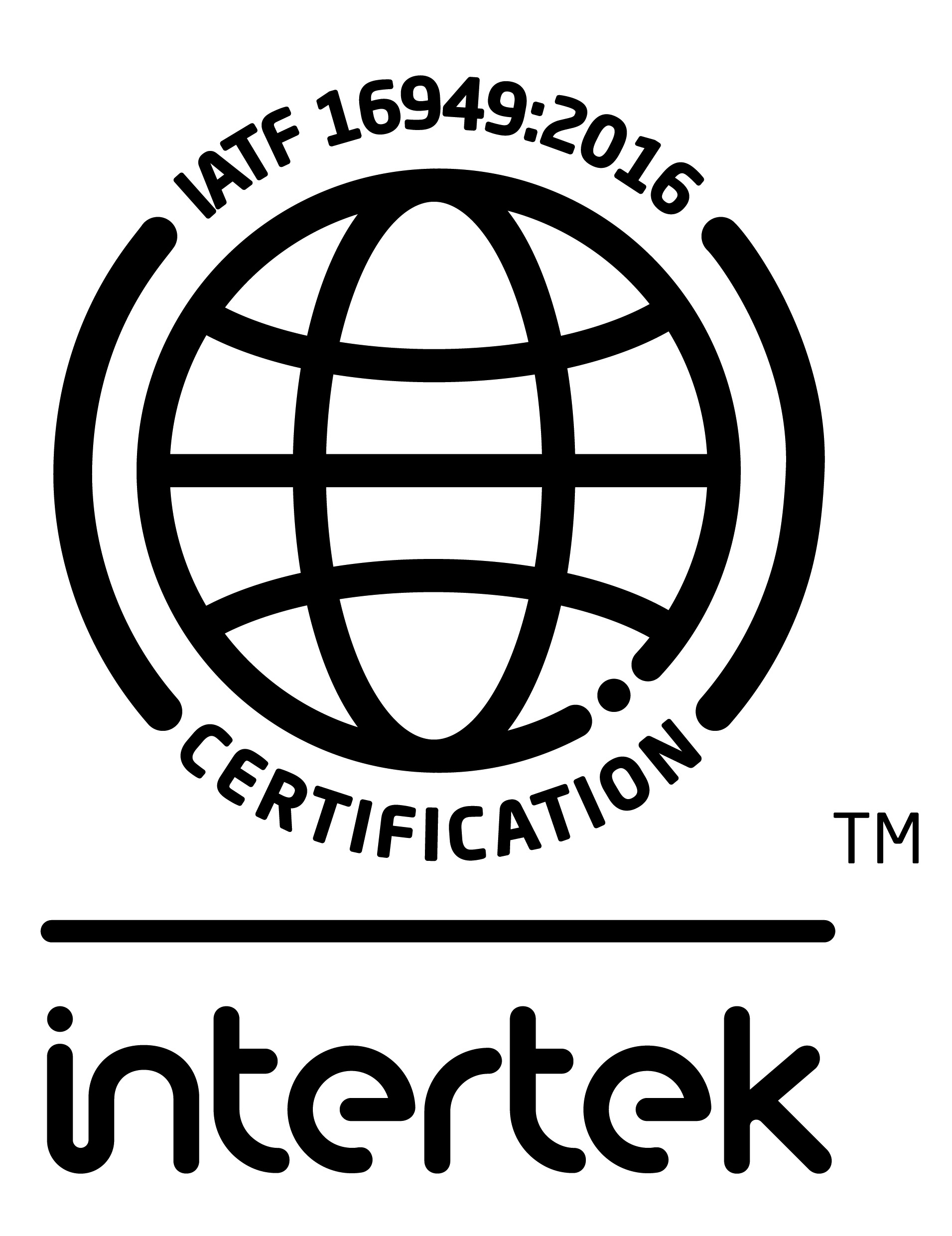 IATF 16949:2016 certification mark by Intertek.